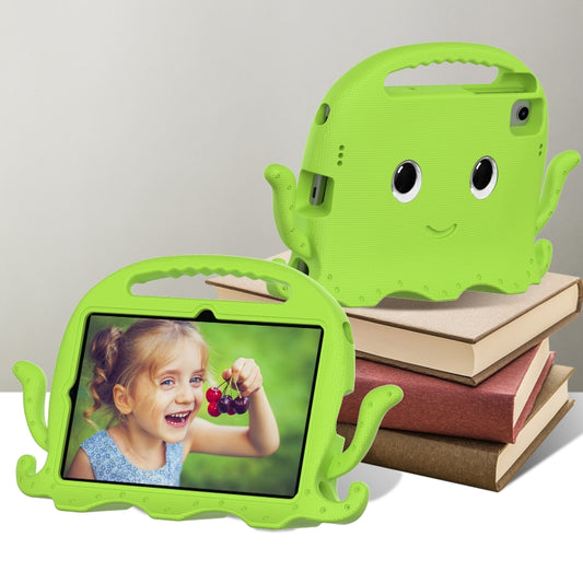 For Samsung Galaxy Tab S6 Lite 2024 Octopus Style EVA Hybrid PC Shockproof Tablet Case with Strap(Grass Green) by buy2fix