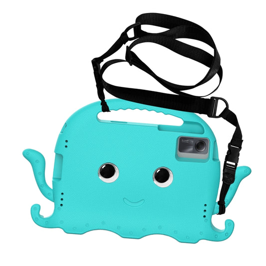 For Samsung Galaxy Tab A9+ X210/X216/X218 Octopus Style EVA Hybrid PC Shockproof Tablet Case with Strap(Glacial Green) - Galaxy Tab A9+ by buy2fix | Online Shopping UK | buy2fix