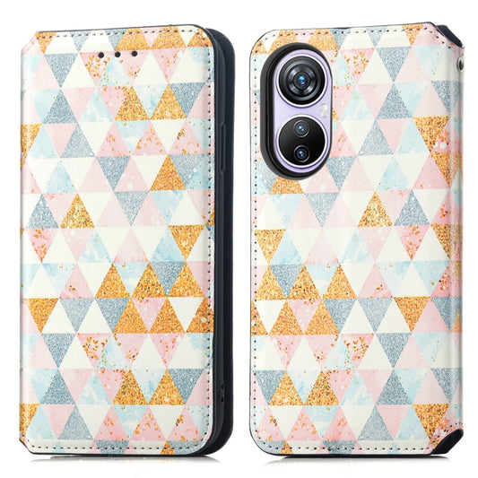 For Blackview A200 Pro CaseNeo Colorful Magnetic Leather Phone Case(Rhombus) by buy2fix
