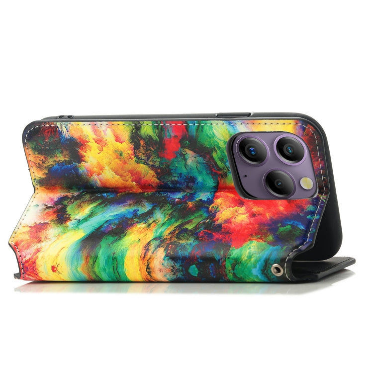 For Blackview A96 CaseNeo Colorful Magnetic Leather Phone Case(Colorful Cloud) - More Brand by buy2fix | Online Shopping UK | buy2fix
