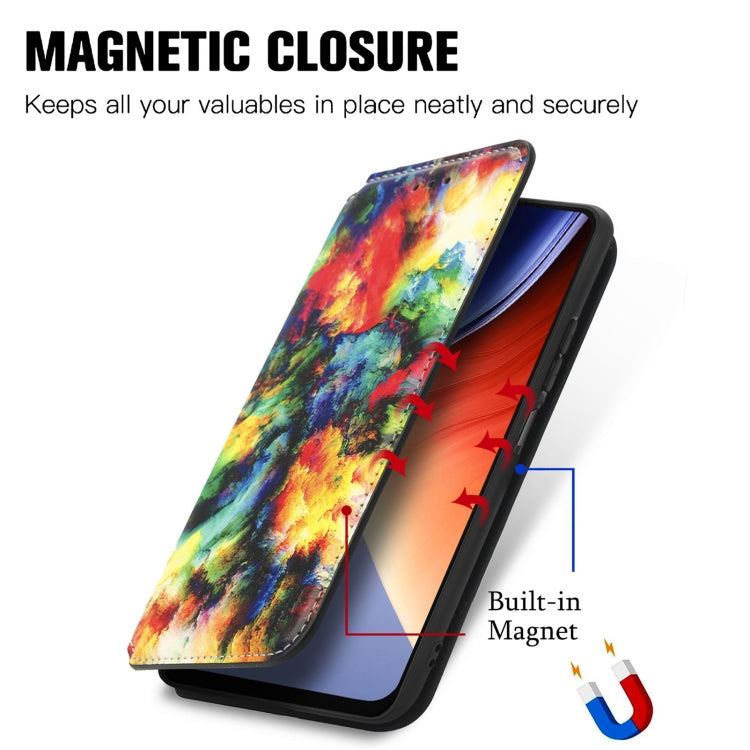 For Blackview A96 CaseNeo Colorful Magnetic Leather Phone Case(Colorful Cloud) - More Brand by buy2fix | Online Shopping UK | buy2fix