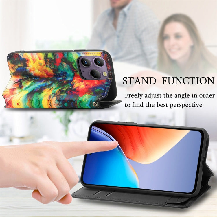 For Blackview A96 CaseNeo Colorful Magnetic Leather Phone Case(Colorful Cloud) - More Brand by buy2fix | Online Shopping UK | buy2fix