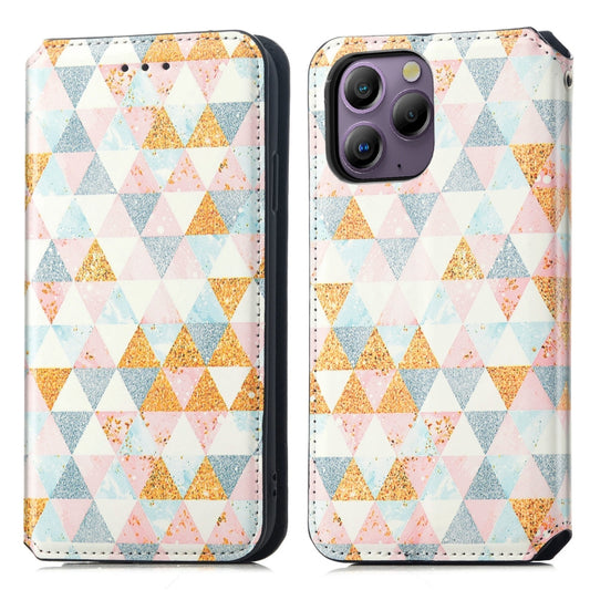 For Blackview A96 CaseNeo Colorful Magnetic Leather Phone Case(Rhombus) by buy2fix