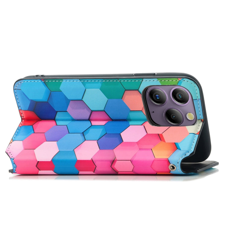 For Blackview A96 CaseNeo Colorful Magnetic Leather Phone Case(Colorful Cube) - More Brand by buy2fix | Online Shopping UK | buy2fix