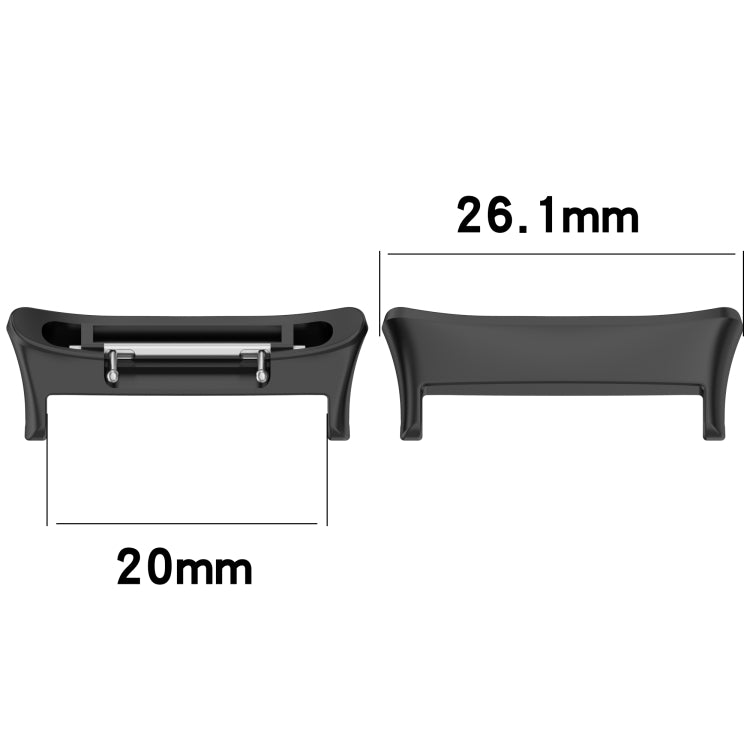 For Honor Watch 4 TMA-L19 1 Pair Metal Watch Band Connector(Rose Gold) by buy2fix