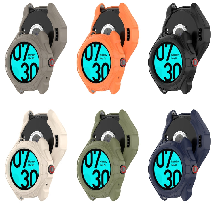 For Ticwatch Pro 5 Armored Semi-Enclosed TPU Watch Protective Case(Blue) - Watch Case by buy2fix | Online Shopping UK | buy2fix