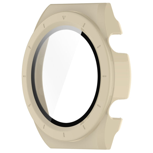 For Xiaomi Watch H1 PC + Tempered Film Integrated Watch Protective Case(Beige) by buy2fix