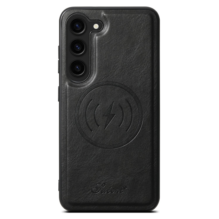 For Samsung Galaxy S24+ 5G Suteni H15 Oil Eax Leather Detachable Wallet Back Phone Case(Black) - Galaxy S24+ 5G Cases by Suteni | Online Shopping UK | buy2fix