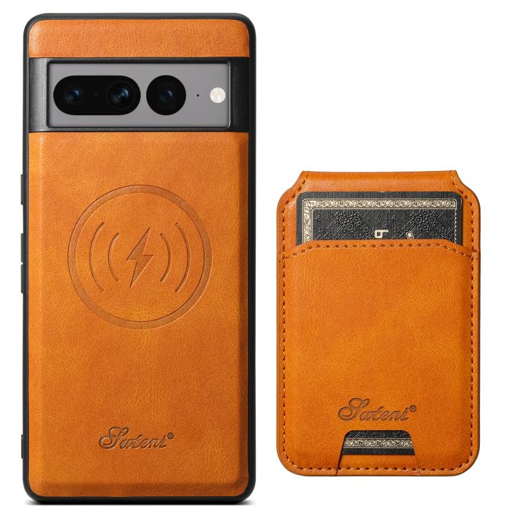 For Google Pixel 10 Pro Suteni H15 Oil Eax Leather Detachable Wallet Back Phone Case(Khaki) - Google Cases by Suteni | Online Shopping UK | buy2fix