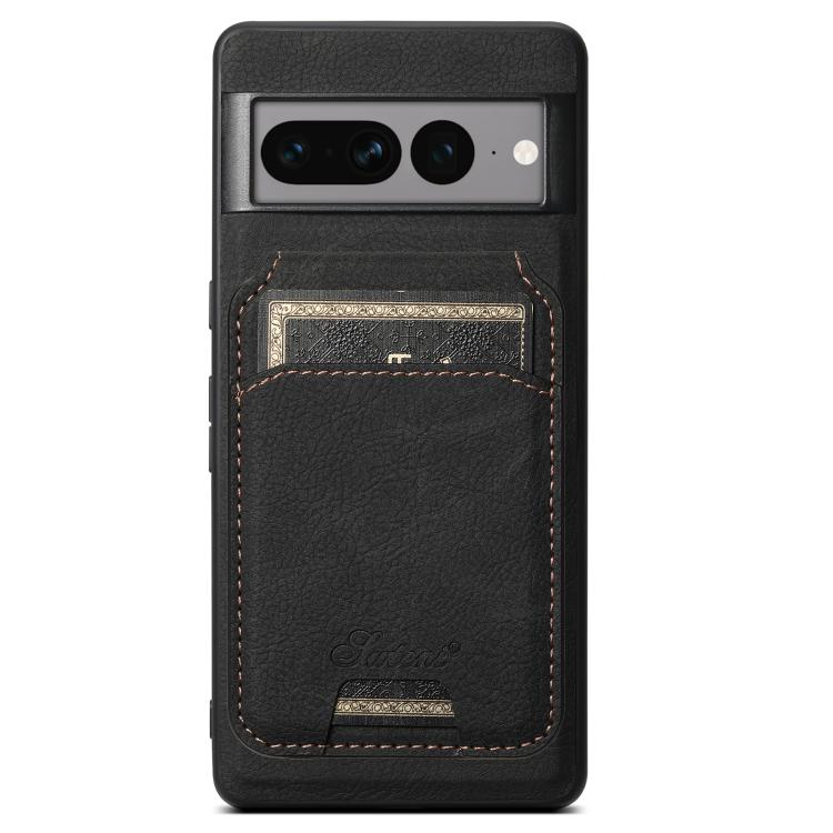 For Google Pixel 10 Pro Suteni H16 Litchi Texture Leather Detachable Wallet Back Phone Case(Black) - Google Cases by Suteni | Online Shopping UK | buy2fix