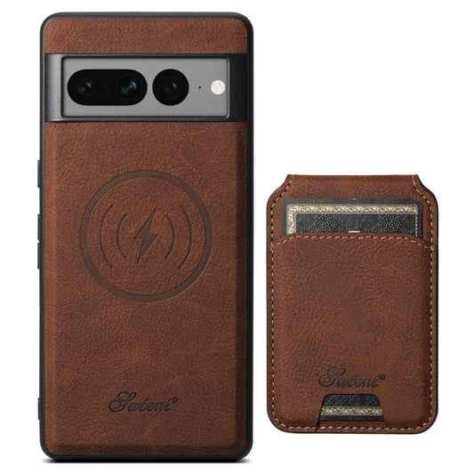 For Google Pixel 10 Pro Suteni H16 Litchi Texture Leather Detachable Wallet Back Phone Case(Brown) - Google Cases by Suteni | Online Shopping UK | buy2fix