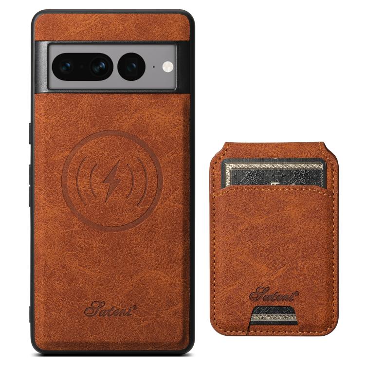 For Google Pixel 10 Pro Suteni H16 Litchi Texture Leather Detachable Wallet Back Phone Case(Khaki) - Google Cases by Suteni | Online Shopping UK | buy2fix