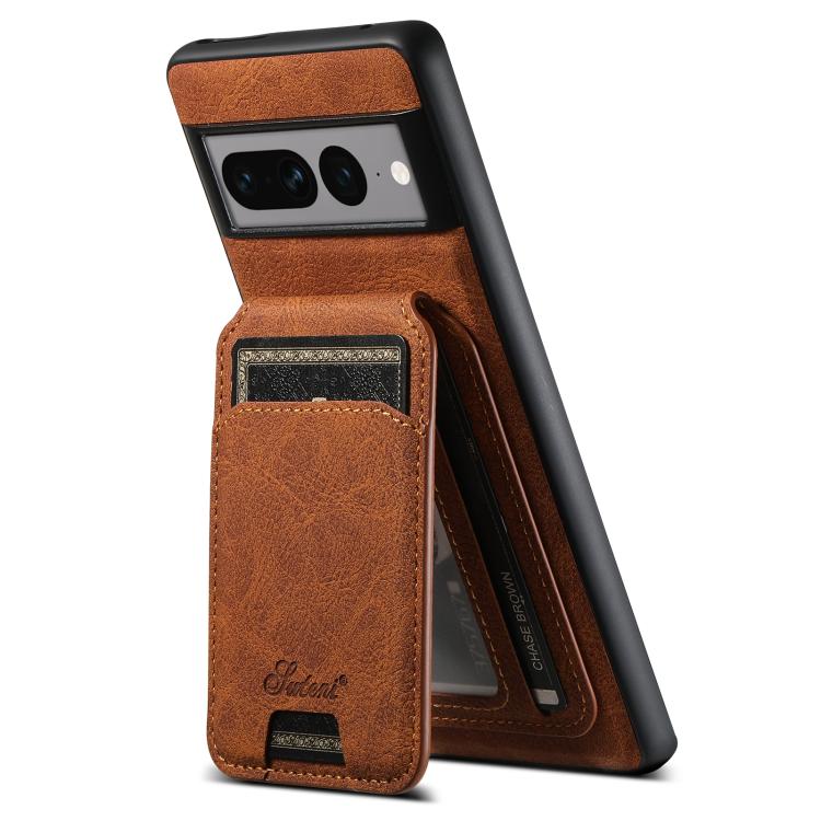 For Google Pixel 10 Pro Suteni H16 Litchi Texture Leather Detachable Wallet Back Phone Case(Khaki) - Google Cases by Suteni | Online Shopping UK | buy2fix