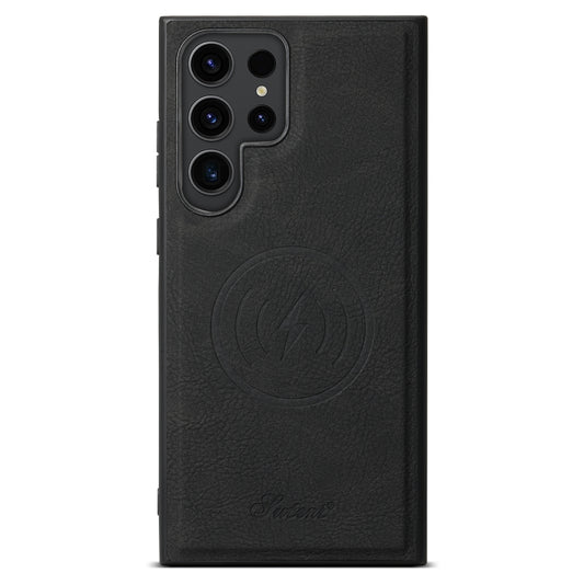 For Samsung Galaxy S24 Ultra 5G Suteni H16 Litchi Texture Leather Detachable Wallet Back Phone Case(Black) - Galaxy S24 Ultra 5G Cases by Suteni | Online Shopping UK | buy2fix