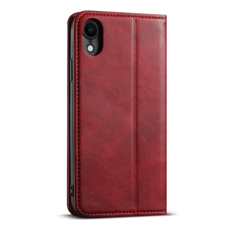 For iPhone XR Suteni J02 Oil Wax Wallet Leather Phone Case(Red) - More iPhone Cases by Suteni | Online Shopping UK | buy2fix