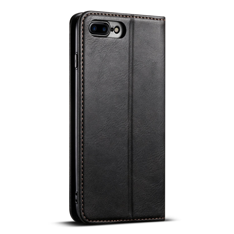 For iPhone 7 / 8 / SE 2022 Suteni J02 Oil Wax Wallet Leather Phone Case(Black) - More iPhone Cases by Suteni | Online Shopping UK | buy2fix