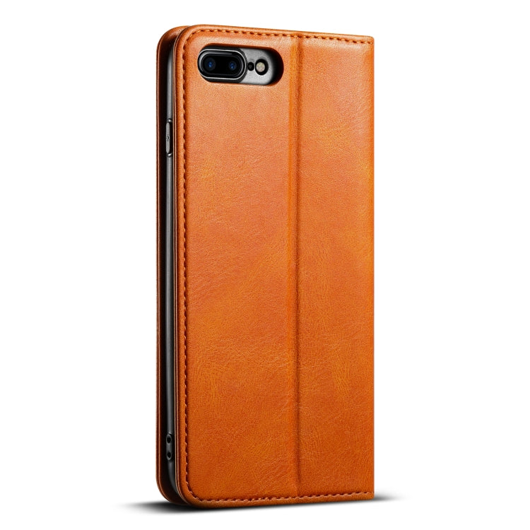 For iPhone 7 / 8 / SE 2022 Suteni J02 Oil Wax Wallet Leather Phone Case(Khaki) - More iPhone Cases by Suteni | Online Shopping UK | buy2fix