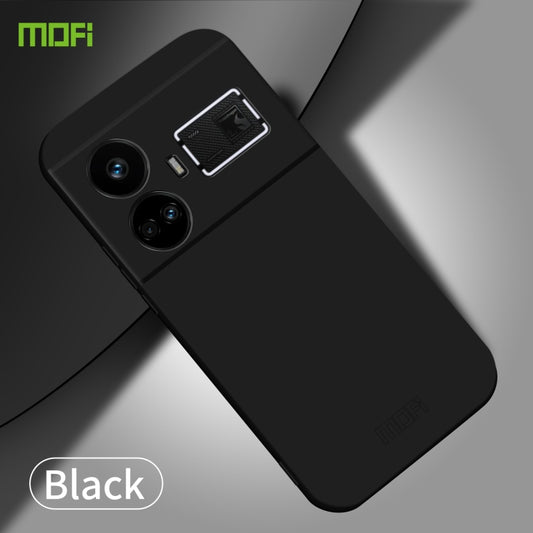 For Realme GT5 MOFI Qin Series Skin Feel All-inclusive PC Phone Case(Black) by MOFI