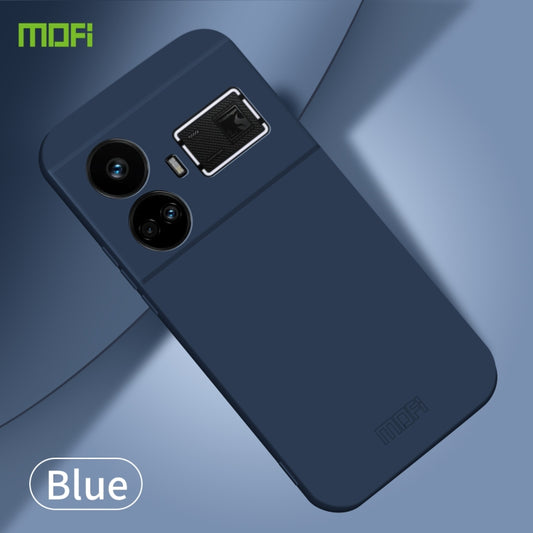 For Realme GT5 MOFI Qin Series Skin Feel All-inclusive PC Phone Case(Blue) by MOFI
