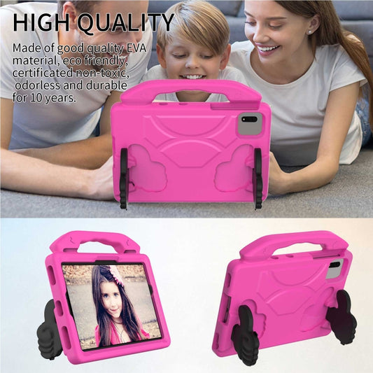 For Samsung Galaxy Tab S9 FE 11.0 2023 Thumb Bracket EVA Shockproof Tablet Case(Rose Red) by buy2fix