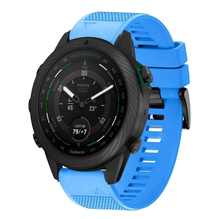 For Garmin MARQ Golfer Quick Release 22mm Silicone Watch Band(Sky Blue) - Watch Bands by buy2fix | Online Shopping UK | buy2fix