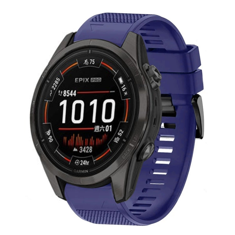 For Garmin Epix Pro 47mm Quick Release 22mm Silicone Watch Band(Midnight Blue) - Watch Bands by buy2fix | Online Shopping UK | buy2fix