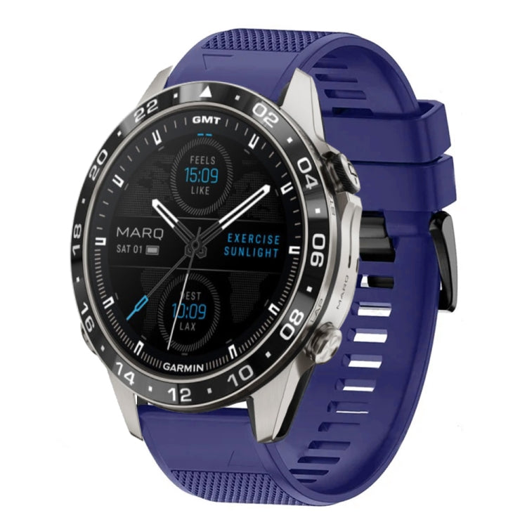 For Garmin MARQ Aviator Gen 2 Quick Release 22mm Silicone Watch Band(Midnight Blue) - Watch Bands by buy2fix | Online Shopping UK | buy2fix