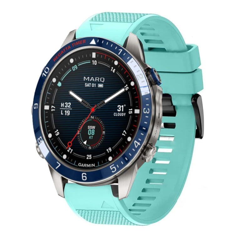 For Garmin MARQ Captain Gen 2 Quick Release 22mm Silicone Watch Band(Mint Green) - Watch Bands by buy2fix | Online Shopping UK | buy2fix
