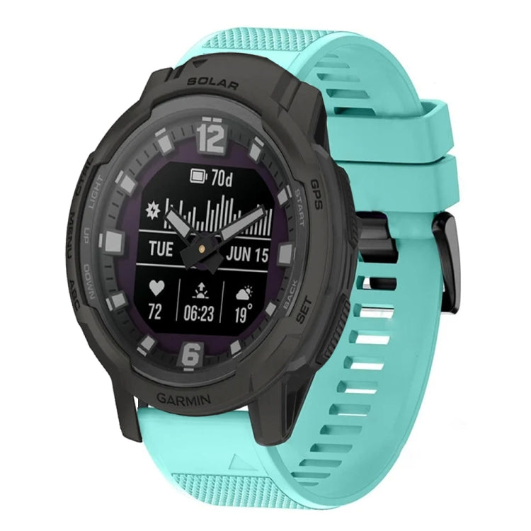 For Garmin Instinct Crossover Solar Quick Release 22mm Silicone Watch Band(Mint Green) - Watch Bands by buy2fix | Online Shopping UK | buy2fix