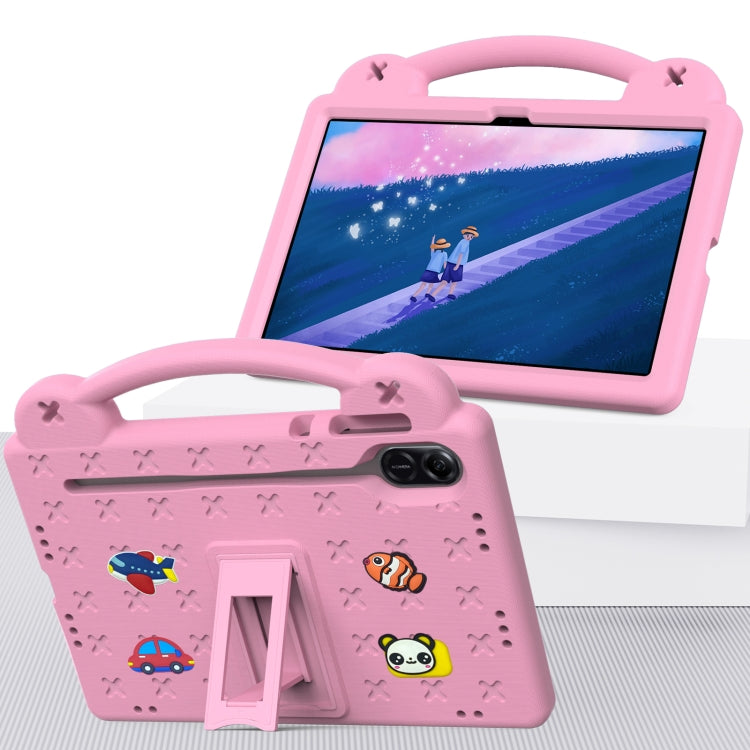For Honor Pad X9 / X9 2024 Handle Kickstand Children EVA Shockproof Tablet Case(Pink) - Honor by buy2fix | Online Shopping UK | buy2fix
