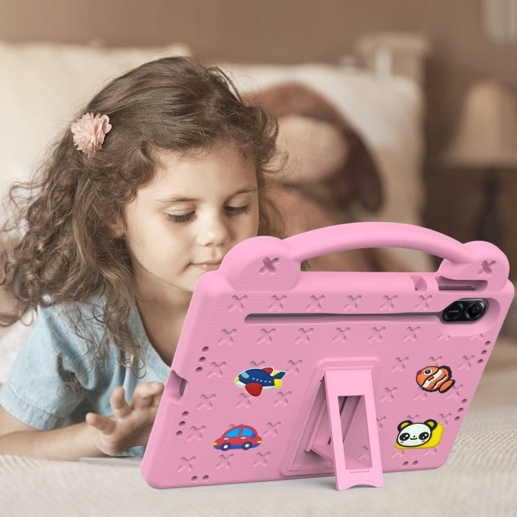 For Honor Pad X9 / X9 2024 Handle Kickstand Children EVA Shockproof Tablet Case(Pink) - Honor by buy2fix | Online Shopping UK | buy2fix