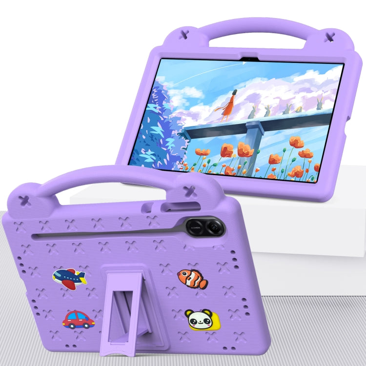 For Honor X8 Pro 11.5 Handle Kickstand Children EVA Shockproof Tablet Case(Light Purple) - Honor by buy2fix | Online Shopping UK | buy2fix