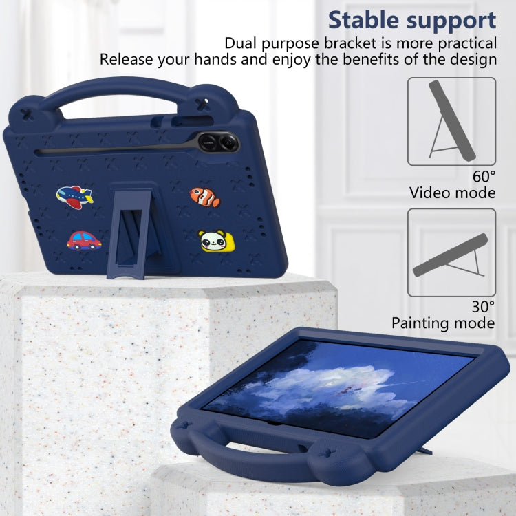 For Honor X8 Pro 11.5 Handle Kickstand Children EVA Shockproof Tablet Case(Navy Blue) - Honor by buy2fix | Online Shopping UK | buy2fix