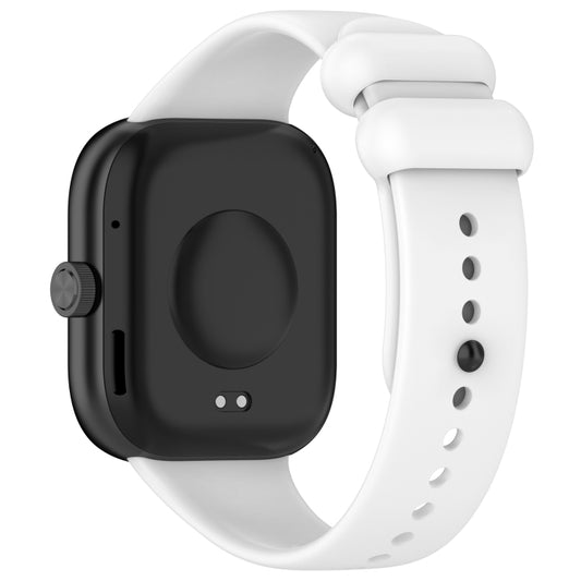For Redmi Watch 4 Solid Color Liquid Silicone Watch Band(White) by buy2fix