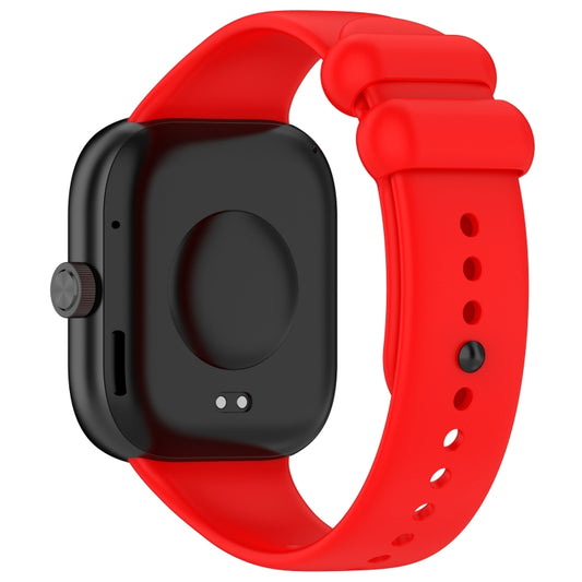 For Redmi Watch 4 Solid Color Liquid Silicone Watch Band(Red) by buy2fix