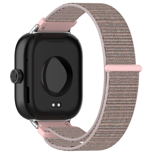 For Redmi Watch 4 / Watch 5 Nylon Loop Metal Connector Watch Band(Pink) by buy2fix