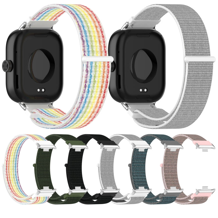For Redmi Watch 4 / Watch 5 Nylon Loop Metal Connector Watch Band(Gray) by buy2fix
