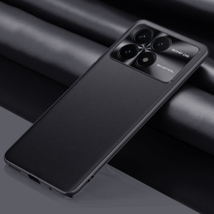 For Xiaomi Redmi K70 Pro Plain-leather All-inclusive Shockproof Phone Case(Black) - Xiaomi Cases by buy2fix | Online Shopping UK | buy2fix