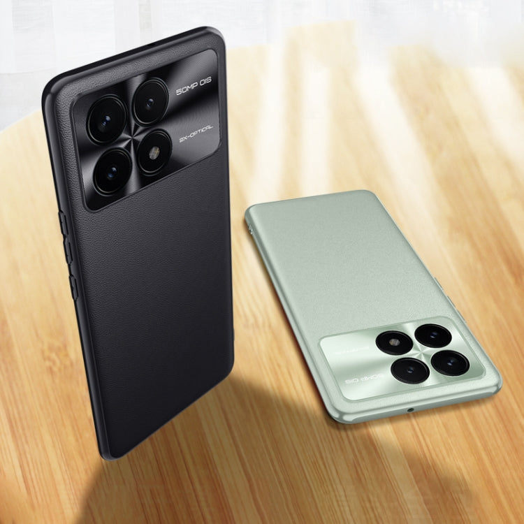 For Xiaomi Redmi K70 Pro Plain-leather All-inclusive Shockproof Phone Case(Black) - Xiaomi Cases by buy2fix | Online Shopping UK | buy2fix
