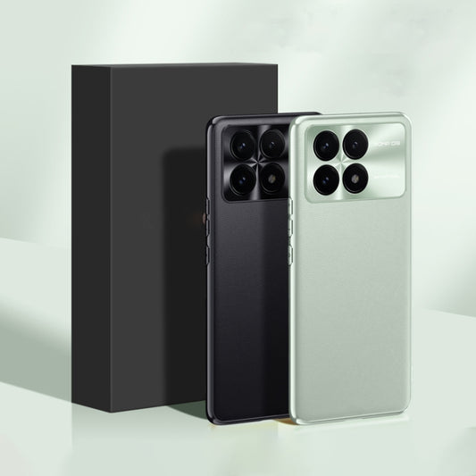 For Xiaomi Redmi K70 Pro Plain-leather All-inclusive Shockproof Phone Case(Green) by buy2fix