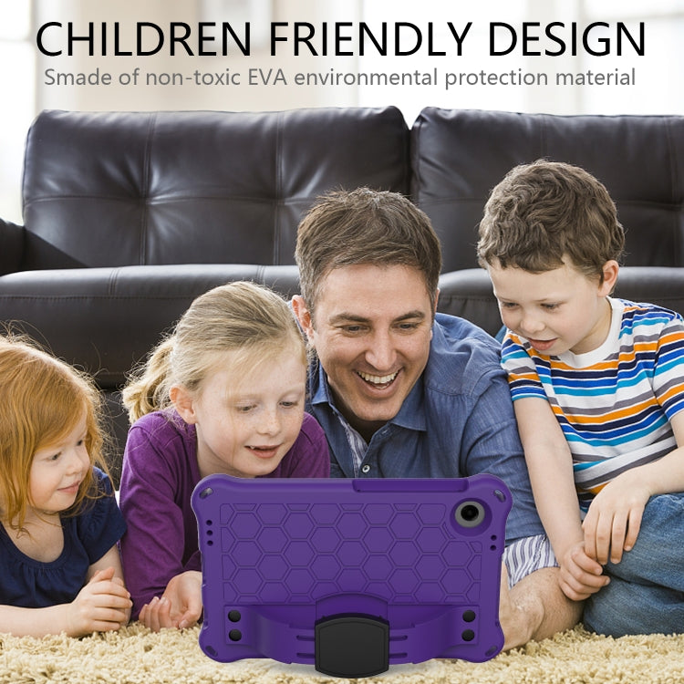 For Blackview Tab 60 8.7 2023 Honeycomb EVA Hybrid PC Tablet Case with Strap(Purple+Black) by buy2fix