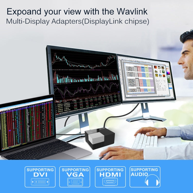 WAVLINK WL-UG39DK3 Fast Charging Gigabit Ethernet Dual Display Video Dock USB 3.0 Hub, Plug:EU Plug - by WAVLINK | Online Shopping UK | buy2fix