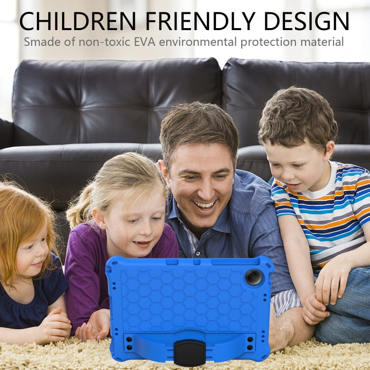 For Samsung Galaxy Tab A9+ 11 X216B Honeycomb EVA Hybrid PC Tablet Case with Strap(Blue+Black) - Galaxy Tab A9+ by buy2fix | Online Shopping UK | buy2fix