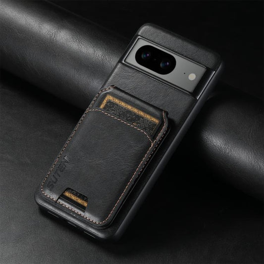 For Google Pixel 10 Pro Suteni H02 Leather Wallet Stand Back Phone Case(Black) - Google Cases by Suteni | Online Shopping UK | buy2fix