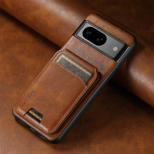 For Google Pixel 10 Pro Suteni H02 Leather Wallet Stand Back Phone Case(Brown) - Google Cases by Suteni | Online Shopping UK | buy2fix