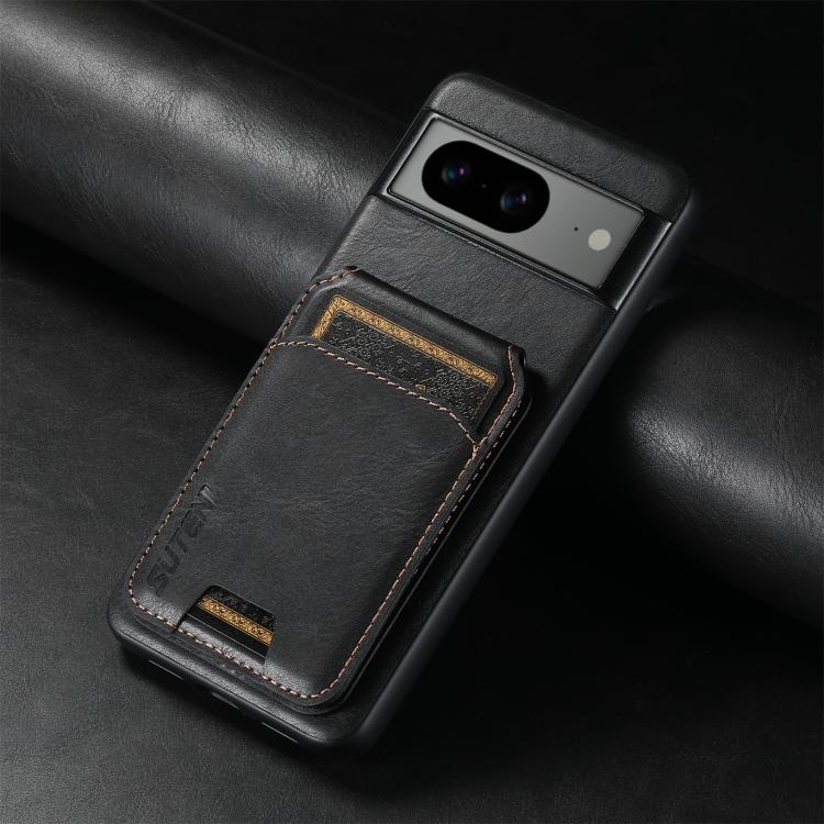 For Google Pixel 10 Pro XL Suteni H02 Leather Wallet Stand Back Phone Case(Black) - Google Cases by Suteni | Online Shopping UK | buy2fix