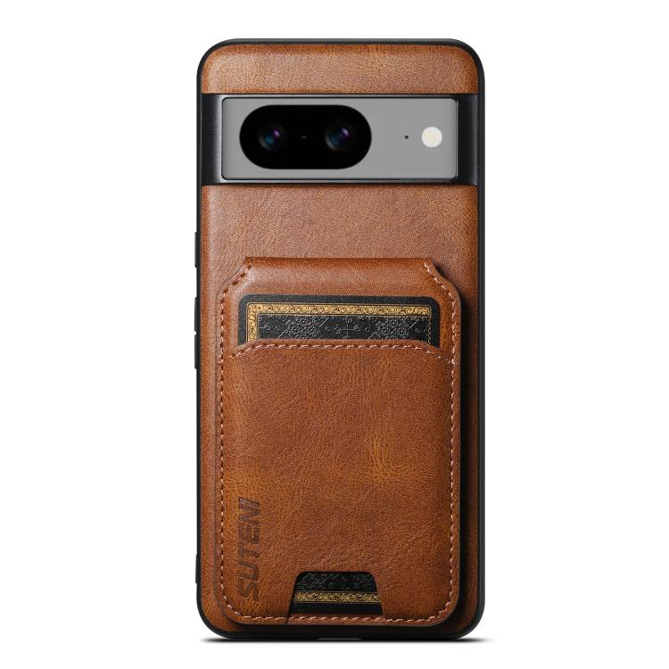 For Google Pixel 10 Pro XL Suteni H02 Leather Wallet Stand Back Phone Case(Brown) - Google Cases by Suteni | Online Shopping UK | buy2fix