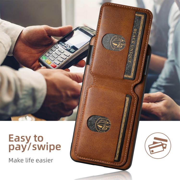 For Google Pixel 10 Pro XL Suteni H02 Leather Wallet Stand Back Phone Case(Brown) - Google Cases by Suteni | Online Shopping UK | buy2fix