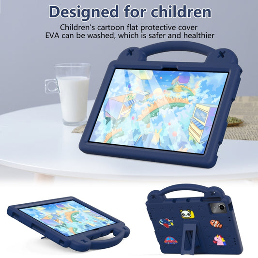For Lenovo Tab M11 / Xiaoxin Pad 2024 Handle Kickstand Children EVA Shockproof Tablet Case(Navy Blue) by buy2fix