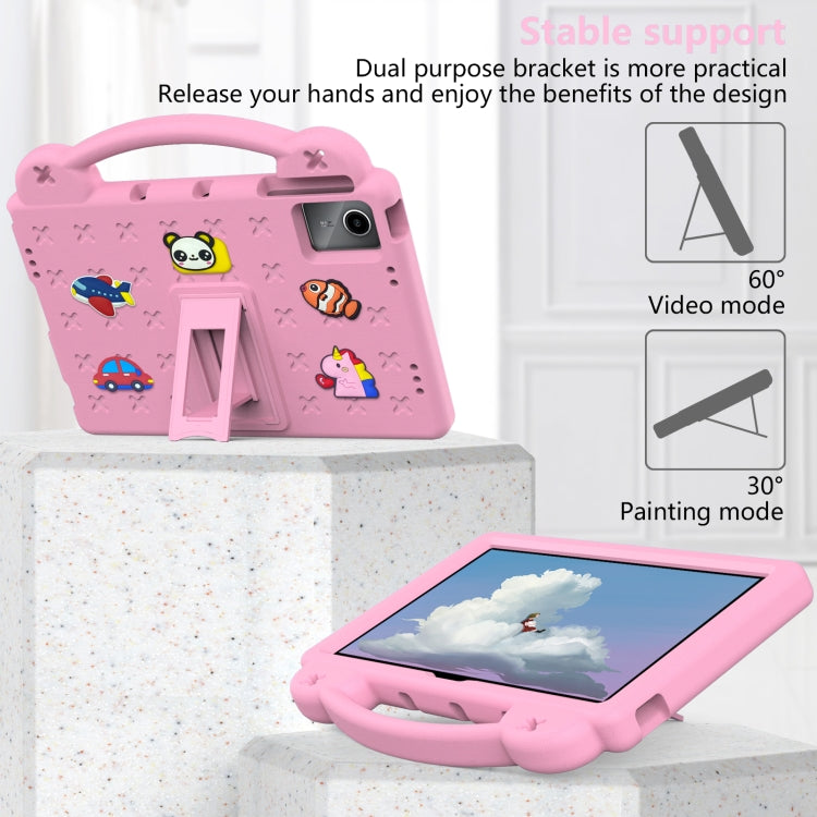 For Lenovo Tab P11 / J606F Handle Kickstand Children EVA Shockproof Tablet Case(Pink) - Lenovo by buy2fix | Online Shopping UK | buy2fix
